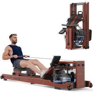 YOSUDA Foldable Water Rower with Bluetooth Monitor