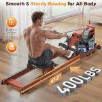 YOSUDA Foldable Water Rower with Bluetooth Monitor