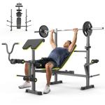 6-in-1 Adjustable Weight Bench Set for Home Gym