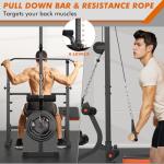 Adjustable 8-in-1 Weight Bench with Pulley System