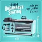 Nostalgia 3-in-1 Electric Breakfast Station - Aqua