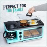 Nostalgia 3-in-1 Electric Breakfast Station - Aqua