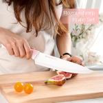 15-Piece German Stainless Steel Knife Set - Pink