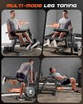 Adjustable 4-in-1 Leg Extension Curl Machine