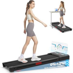 TRAILVIBER Under Desk Treadmill with Auto Incline