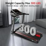 RHYTHM FUN Foldable Treadmill with Incline, 300 lbs