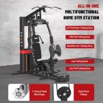 Versatile Home Gym Station with 150LBS Weight Stack