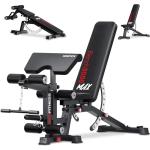 KeppiFitness Adjustable Weight Bench with Leg Extension