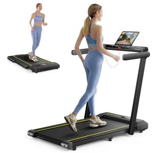 TOPUTURE 2-in-1 Folding Treadmill for Home Office