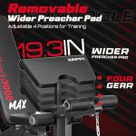 KeppiFitness Adjustable Weight Bench with Leg Extension
