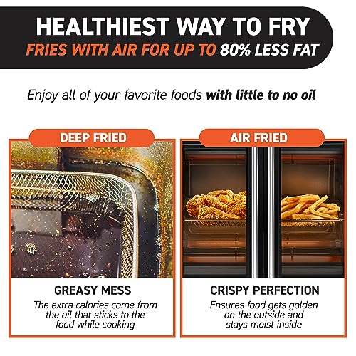 Black Gourmia French Door Air Fryer Oven