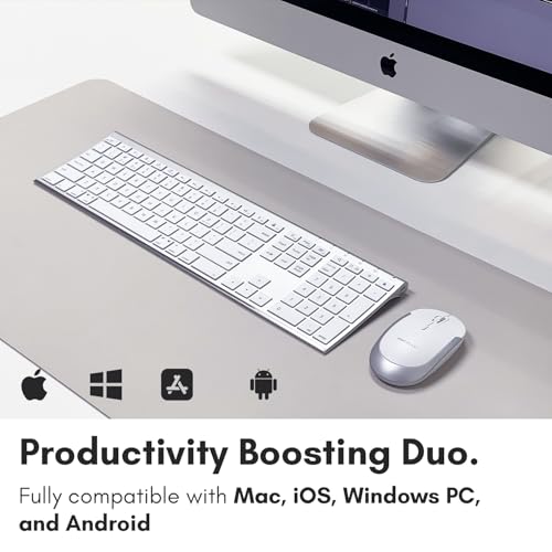 Macally Bluetooth Keyboard and Mouse Combo for Mac