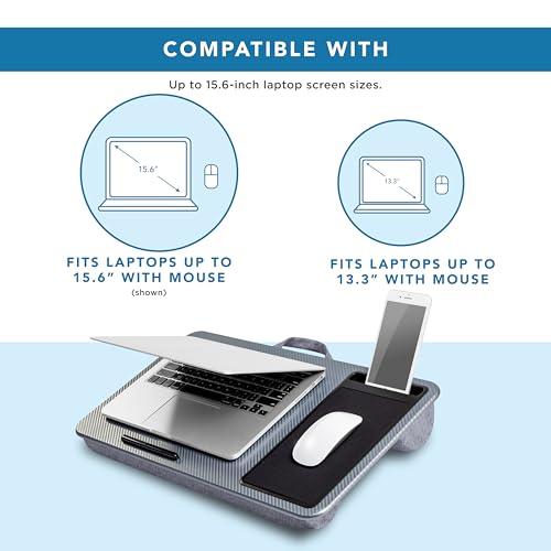 LAPGEAR Silver Carbon Lap Desk for Laptops