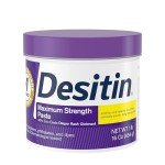Desitin Maximum Strength Baby Diaper Rash Cream with 40% Zinc Oxide for Treatment, Relief & Prevention, Hypoallergenic, Phthalate- & Paraben-Free Paste, 16 oz