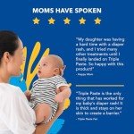 Triple Paste Diaper Rash Cream for Baby - 3 oz Tube - Zinc Oxide Ointment Treats, Soothes and Prevents Diaper Rash - Pediatrician-Recommended Hypoallergenic Formula with Soothing Botanicals