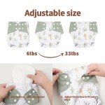 HappyFlute Adjustable Reusable Cloth Diapers Set