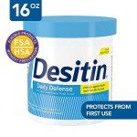 Desitin Daily Defense Baby Diaper Rash Cream with 13% Zinc Oxide, Barrier Cream to Treat, Relieve & Prevent Diaper Rash, Hypoallergenic, Dye-, Phthalate- & Paraben-Free, 16 oz