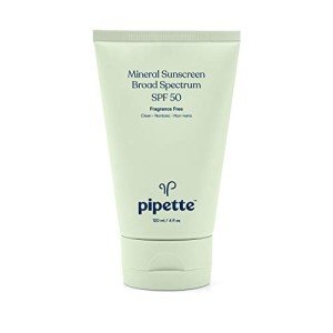 Pipette Mineral Sunscreen - SPF 50 Broad Spectrum Baby Sunblock with Non-Nano Zinc, UVB/UVA Non-Toxic Sun Protection for Kids & Sensitive Skin, 4 fl oz