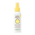 Sun Bum Baby Bum SPF 50 Sunscreen Spray | Mineral UVA/UVB Face and Body Protection for Sensitive Skin | Fragrance Free | Travel Size | 3 FL OZ