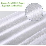 Fasoar Washable Prefold Cloth Diapers for Babies