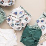 Esembly Cloth Diaper Outer, Swim Diaper, Waterproof Cloth Diaper Cover, Leak-Proof, Breathable Layer Over Prefolds, Flats or Fitteds, Reusable with Snap Closure - Size 2 (18-35lbs), Eco Earth