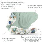Esembly Cloth Diaper Outer, Swim Diaper, Waterproof Cloth Diaper Cover, Leak-Proof, Breathable Layer Over Prefolds, Flats or Fitteds, Reusable with Snap Closure - Size 2 (18-35lbs), Eco Earth