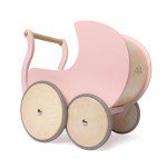 Kinderfeets Pram Walker - Toy Stroller for for Babies, Kids, and Toddlers | Sustainable and Eco-Friendly | 2-in-1 Walker and Stroller Design (Rose)