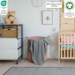 Little Dedi 100% Organic Cotton Baby Knitted Blanket with Gift Box - Soft Toddler, Crib, Stroller Blanket - Neutral Swaddle and Receiving Blanket for Newborns, 30"x40", Green