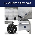 babyGap Classic Stroller - Lightweight Stroller with Recline, Compact Fold & Removable Parent Organizer - Made with Sustainable Materials, Grey Stripes