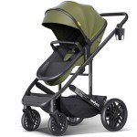 newyoo Baby Stroller with Newborn Bassinet, Baby/Infant Strollers w Convertible/Reversible Seat & Cup Holder, Coches para Bebes, 2-in-1 Rear-Facing Pram, One-Hand Quick Fold, 516M, Green