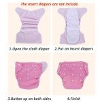 7-Pack Washable Reusable Cloth Diapers for Baby