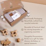 Little Dedi 100% Organic Cotton Baby Knitted Blanket with Gift Box - Soft Toddler, Crib, Stroller Blanket - Neutral Swaddle and Receiving Blanket for Newborns, 30"x40", Green