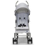 babyGap Classic Stroller - Lightweight Stroller with Recline, Compact Fold & Removable Parent Organizer - Made with Sustainable Materials, Grey Stripes