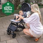 Ingenuity 3Dquickclose CS+ Compact Fold Stroller – Lightweight Stroller with Oversized Canopy, Extra-Large Storage and Compact Fold