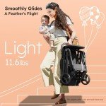 MAMAZING Lightweight Baby Stroller, Mom’s Choice Gold Award Winner, Ultra Compact & Airplane-Friendly Travel Stroller, One-Handed Folding Stroller for Toddler, Only 11.5 lbs, Jet