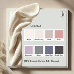 Little Dedi 100% Organic Cotton Baby Knitted Blanket with Gift Box - Soft Toddler, Crib, Stroller Blanket - Neutral Swaddle and Receiving Blanket for Newborns, 30"x40", Green