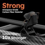 MAMAZING Lightweight Baby Stroller, Mom’s Choice Gold Award Winner, Ultra Compact & Airplane-Friendly Travel Stroller, One-Handed Folding Stroller for Toddler, Only 11.5 lbs, Jet