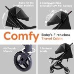 MAMAZING Lightweight Baby Stroller, Mom’s Choice Gold Award Winner, Ultra Compact & Airplane-Friendly Travel Stroller, One-Handed Folding Stroller for Toddler, Only 11.5 lbs, Jet