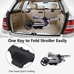 Lortsybab 2-in-1 Baby Stroller with Bassinet Mode - Folding Infant Newborn Pram Stroller with Reversible Seat - Toddler Strollers for 0-36 Months Old Babies (Gery)