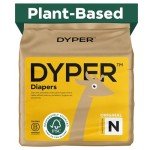 DYPER Baby Diapers Size Newborn | Honest Ingredients | Cloth Alternative | Day & Overnight | Made with Plant-Based* Materials | Hypoallergenic