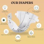 EcoHugs Organic Bamboo Diapers Size 1 | Ultra-Soft Disposable Baby Diapers | Hypoallergenic and Super Absorbent | Unscented and Totally Chlorine Free | Pack of 30