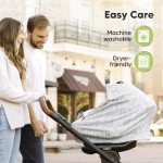 Car Seat Cover for Babies - Baby Car Seat Canopy for Spring, Autumn, Winter - Universal Stretch Fit Car Seat Cover for Babies,Boys,Girls -Breastfeeding Nursing Cover-Infant Carseat Cover (Herringbone)