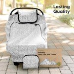 Car Seat Cover for Babies - Baby Car Seat Canopy for Spring, Autumn, Winter - Universal Stretch Fit Car Seat Cover for Babies,Boys,Girls -Breastfeeding Nursing Cover-Infant Carseat Cover (Herringbone)