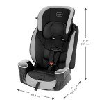 Evenflo Maestro Sport Harness Highback Booster Car Seat, 22 to 110 Lbs., Granite Gray, Polyester