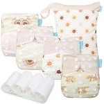Eco-Friendly Cloth Diapers Set with Inserts