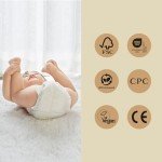 ECO BOOM Diapers, Viscose from Bamboo Diapers, Natural Soft Disposable Nappies for Infant, Size 3 Suitable for 13 to 22lb (Medium - 32 Count)