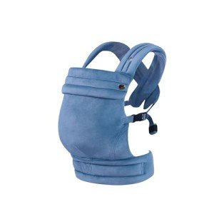 Liderbebe Baby Carrier Newborn to Toddler - Ergonomic,Velvet Fabric Breathable Mesh Cozy and Lightweight Infant Carrier for 7-35lbs,Enhanced Lumbar Support Hands-Free Parenting,All Seasons,Blue