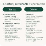 HealthyBaby Our Diapers | EWG Verified Safe & Plant-Based Diapers | Absorbent for Leak Protection | Soft Organic Cotton Shell | Chlorine-Free Diaper for Sensitive Skin | Size 3 (58 Diapers)