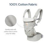Ergobaby Omni 360 All-Position Baby Carrier for Newborn to Toddler with Lumbar Support (7-45 Pounds), Pearl Grey, One Size (Pack of 1)