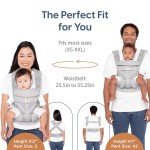 Ergobaby Omni 360 All-Position Baby Carrier for Newborn to Toddler with Lumbar Support (7-45 Pounds), Pearl Grey, One Size (Pack of 1)